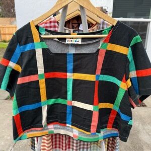 Colorful Geometric Crop Top